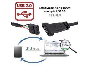 HKCY Single Port USB 3.1 Type C USB-C Female to USB 2.0 Motherboard 9pin 10pin Header Cable 20cm with Bracket HKCY Single Port USB 3.1 Type C USB-C Female to USB 2.0 Motherboard 9pin 10pin Header Cable 20cm with Bracket