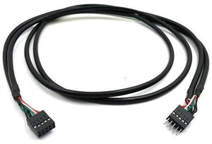 Usb Header Extension Cable, Usb Motherboard Cable, Usb Header 10 Pin Male To Female Header Extender Extension Dupont Jumper Wires Cable 1M 3.3Ft Usb Header Extension Cable, Usb Motherboard Cable, Usb Header 10 Pin Male To Female Header Extender Extension Dupont Jumper Wires Cable 1M 3.3Ft