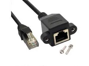 8P8C FTP STP UTP RJ45 Cable Male To Female 100M/1000M Speed Cat5 Cat6e Screw Panel Mount Ethernet LAN Network Extension Cable(1m) 8P8C FTP STP UTP RJ45 Cable Male To Female 100M/1000M Speed Cat5 Cat6e Screw Panel Mount Ethernet LAN Network Extension Cable(1m)