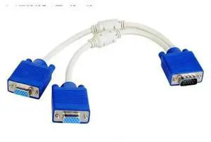 host connected to two monitors VGA -point two-wire computer display distributor VGA crossover cable host connected to two monitors VGA -point two-wire computer display distributor VGA crossover cable