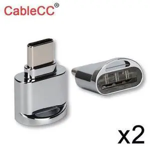 2pcs USB-C USB 2.0 Type C to Micro SD SDXC TF Card Reader Adapter for Laptop & Cell Phone 2pcs USB-C USB 2.0 Type C to Micro SD SDXC TF Card Reader Adapter for Laptop & Cell Phone