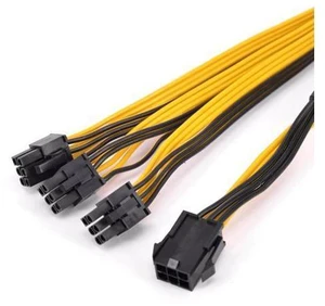 PCIe GPU 6pin Port Multiplier PCIe Graphics card 6 Pin 1 to 3 ways Female to Male Extension Cable DIY BTC Power Supply Cord PCIe GPU 6pin Port Multiplier PCIe Graphics card 6 Pin 1 to 3 ways Female to Male Extension Cable DIY BTC Power Supply Cord