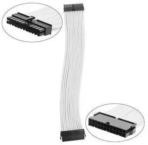 Custom PSU Sleeved Cable Extension Kit 18AWG 24Pin ATX / 8 Pin GPU CPU 6Pin Power Supply with Combs 30CM/11.8in(24PIN) (Black) Custom PSU Sleeved Cable Extension Kit 18AWG 24Pin ATX / 8 Pin GPU CPU 6Pin Power Supply with Combs 30CM/11.8in(24PIN) (Black)