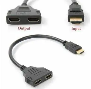 Splitter 1 Input Male to 2 Output Female Port Cable Adapter Converter 1080 Pvideos multimedia devices For PS4 PS3 games Splitter 1 Input Male to 2 Output Female Port Cable Adapter Converter 1080 Pvideos multimedia devices For PS4 PS3 games
