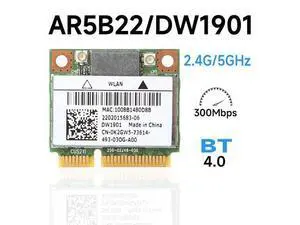 DW1901 AR5B22 300M wireless Bluetooth +4.0 2 mini half PCI-E card DW1901 AR5B22 300M wireless Bluetooth +4.0 2 mini half PCI-E card