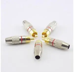 5pcs 10pcs RCA Male Plug to cabling Connector Adapter Audio Video Cable Non Solder Gold Plated CCTV Camera Security Accessories(10pcs) 5pcs 10pcs RCA Male Plug to cabling Connector Adapter Audio Video Cable Non Solder Gold Plated CCTV Camera Security Accessories(10pcs)
