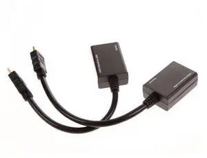 2PCS/Set HDMI Over RJ45 CAT5e CAT6 Cable LAN Ethernet Balun Extender Repeater 1080p 3D 30M 2PCS/Set HDMI Over RJ45 CAT5e CAT6 Cable LAN Ethernet Balun Extender Repeater 1080p 3D 30M
