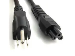 OIAGLH US Plug 5ft Cloverleaf 3 Prong AC Male Cord Power Contact Cable Lead For Laptop OIAGLH US Plug 5ft Cloverleaf 3 Prong AC Male Cord Power Contact Cable Lead For Laptop