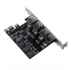 Four Ports USB 3.0 Super Fast 5Gbps PCI-E Expansion Card PCI Express Adapter Converter Card 6A Power Supply Module For Desktop PC Four Ports USB 3.0 Super Fast 5Gbps PCI-E Expansion Card PCI Express Adapter Converter Card 6A Power Supply Module For Desktop PC