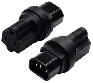 3 prong USA C14 to NEMA 5-15R Plug Power Adapter for Standard Computer Power Adapter 10A/250V (IG-320) (NEMA 5-15R to IEC 60320-C14)(2 pack) 3 prong USA C14 to NEMA 5-15R Plug Power Adapter for Standard Computer Power Adapter 10A/250V (IG-320) (NEMA 5-15R to IEC 60320-C14)(2 pack)