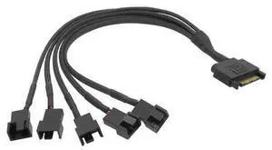 SATA 1 to 5 4-Pin Power Cable PC Computer Cooling Fan Splitter Hub Converter Adapter Extension Wire Cord SATA 1 to 5 4-Pin Power Cable PC Computer Cooling Fan Splitter Hub Converter Adapter Extension Wire Cord