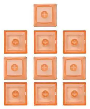 Crystal Keycaps PBT Backlit Keycaps w/ Transparent Layer for Mechanical Keyboard(Transparent Orange) Crystal Keycaps PBT Backlit Keycaps w/ Transparent Layer for Mechanical Keyboard(Transparent Orange)