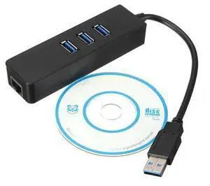 New 3 Port USB 3.0 Hub 10/100/1000 Mbps RJ45 Gigabit Ethernet LAN Wired Network Adapter New 3 Port USB 3.0 Hub 10/100/1000 Mbps RJ45 Gigabit Ethernet LAN Wired Network Adapter