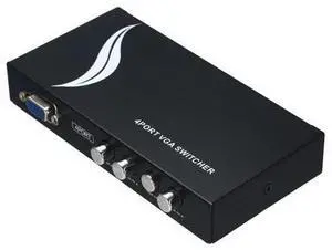 4 Port VGA Splitter 4-in 1-Out Video Metal Splitter Switch Adapter for LCD PC TV Monitor Sharing Monitor TV Video Splitter Support 1920*1440 4 Port VGA Splitter 4-in 1-Out Video Metal Splitter Switch Adapter for LCD PC TV Monitor Sharing Monitor TV Video Splitter Support 1920*1440