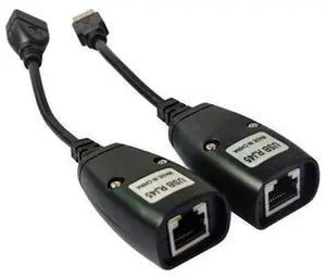 USB 2.0 Extension Adapter Up To 150ft Using RJ45 CAT5/CAT5E/6 Lan Network Ethernet Extender Cable Kits USB 2.0 Extension Adapter Up To 150ft Using RJ45 CAT5/CAT5E/6 Lan Network Ethernet Extender Cable Kits