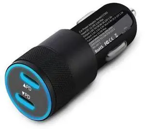OIAGLH 40W fast Car Charger For All Type-C Phones Fast Charge PD Dual Type C usb c Adapter OIAGLH 40W fast Car Charger For All Type-C Phones Fast Charge PD Dual Type C usb c Adapter