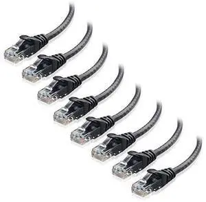 8Pack Snagless Short Cat5e Ethernet Cat5e Cat 5e in Black 7 ft 8Pack Snagless Short Cat5e Ethernet Cat5e Cat 5e in Black 7 ft