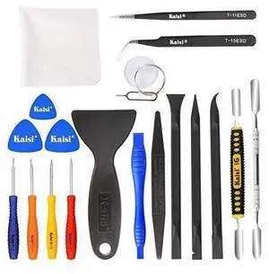 Professional Electronics Opening Pry Tool Repair Kit with Metal Spudger NonAbrasive Carbon Fiber Nylon Spudgers and AntiStatic Tweezers for Cellphone iPhone Laptops Tablets and More 20 Piece Professional Electronics Opening Pry Tool Repair Kit with Metal Spudger NonAbrasive Carbon Fiber Nylon Spudgers and AntiStatic Tweezers for Cellphone iPhone Laptops Tablets and More 20 Piece