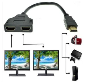 HDMI Port Male To Female 1 Input 2 Output Splitter Cable Adapter Converter 1080P Hdmi Cables 30cm HDMI Port Male To Female 1 Input 2 Output Splitter Cable Adapter Converter 1080P Hdmi Cables 30cm
