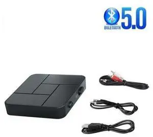Bluetooth 5.0 Audio Receiver Transmitter 3.5mm AUX Jack RCA USB Dongle Stereo Wireless Adapter with Mic For Car TV PC Headphone Bluetooth 5.0 Audio Receiver Transmitter 3.5mm AUX Jack RCA USB Dongle Stereo Wireless Adapter with Mic For Car TV PC Headphone