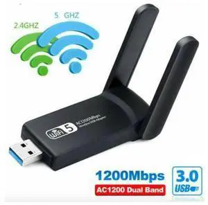 1200Mbps Long Range AC1200 Dual Band 5GHz Wireless USB 3.0 WiFi Adapter Antennas 1200Mbps Long Range AC1200 Dual Band 5GHz Wireless USB 3.0 WiFi Adapter Antennas