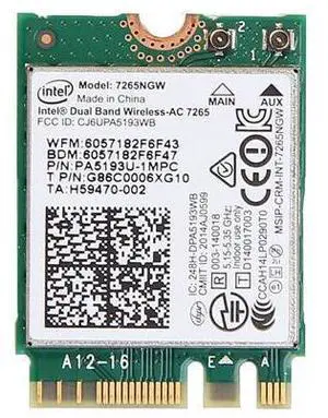 For Intel 7265NGW Dual band Wireless-AC 7265 867Mbps 802.11ac 2 x 2 WiFi Support Bluetooth 4.0 NGFF M.2 Mini Card For Intel 7265NGW Dual band Wireless-AC 7265 867Mbps 802.11ac 2 x 2 WiFi Support Bluetooth 4.0 NGFF M.2 Mini Card