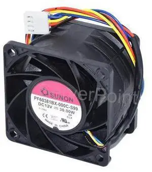 Genuine PF60381BX-000C-S99 DC12V 30W 60*60*38mm Four Wires Square Dissipation Fan Genuine PF60381BX-000C-S99 DC12V 30W 60*60*38mm Four Wires Square Dissipation Fan