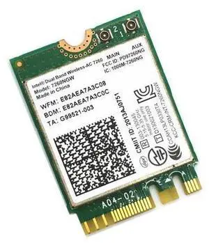 For Intel 7260NGW Dual Band Wireless-AC 7260 802.11ac Dual Band Wi-Fi Fit for Bluetooth 4.0 Card For Intel 7260NGW Dual Band Wireless-AC 7260 802.11ac Dual Band Wi-Fi Fit for Bluetooth 4.0 Card