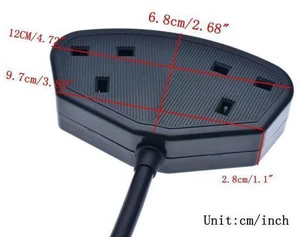 FOR UK Power Cord IEC 320 C14 Male to Dual UK BS1363/A 3Pin Female Power Cable For PDU 60CM FOR UK Power Cord IEC 320 C14 Male to Dual UK BS1363/A 3Pin Female Power Cable For PDU 60CM
