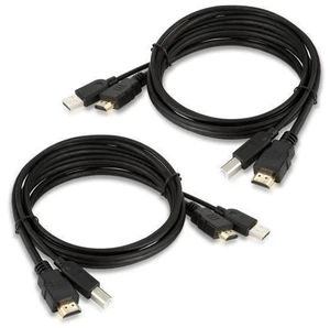 2 Pcs New High Quality 1.5m USB KVM Cable + USB KVM Cable KVM Switch Dedicated 4K@60Hz 18 Gbp 2 Pcs New High Quality 1.5m USB KVM Cable + USB KVM Cable KVM Switch Dedicated 4K@60Hz 18 Gbp