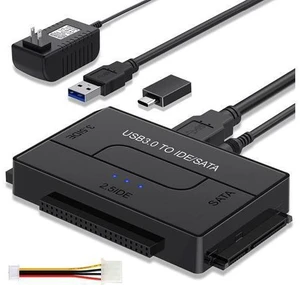 SATA/IDE to USB 3.0 Adapter External Hard Drive Reader Recovery Converter Kit for Universal 2.5/3.5 SSD HDD DVD/CD-ROM w/12V Power Adapter Support 6TB SATA/IDE to USB 3.0 Adapter External Hard Drive Reader Recovery Converter Kit for Universal 2.5/3.5 SSD HDD DVD/CD-ROM w/12V Power Adapter Support 6TB