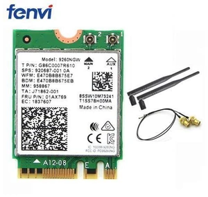 Sem fio para intel ac 9260 9260ngw 802.11ac ngff wi-fi bluetooth 5.0 card + 6dbi ipex mhf4 u. fl para segundo conjunto de antena externa Sem fio para intel ac 9260 9260ngw 802.11ac ngff wi-fi bluetooth 5.0 card + 6dbi ipex mhf4 u. fl para segundo conjunto de antena externa