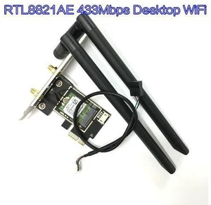 Dual-band 2.4 + 5GHz 433M Bluetooth V4.0 PCI-E 1X Wifi WLAN 802.11ac wireless combination card for desktop RTL8821AE AW-CB161H Dual-band 2.4 + 5GHz 433M Bluetooth V4.0 PCI-E 1X Wifi WLAN 802.11ac wireless combination card for desktop RTL8821AE AW-CB161H