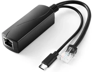Type C PoE Splitter 5V 2.4A Output, IEEE 802.3af Standard 10, 100Mbps for Type C RJ45 Port Power Over Ethernet Type C Splitter Adapter Type C PoE Splitter 5V 2.4A Output, IEEE 802.3af Standard 10, 100Mbps for Type C RJ45 Port Power Over Ethernet Type C Splitter Adapter