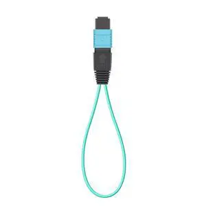 MPO 16-Core OM3 Multimode Fiber Loopback, Pull Ring Design for 10Gb/40Gb Network Testing, Data Center & Telecom Maintenance MPO 16-Core OM3 Multimode Fiber Loopback, Pull Ring Design for 10Gb/40Gb Network Testing, Data Center & Telecom Maintenance