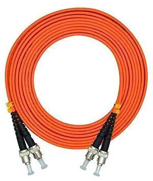 10 Meters 33ft ST to ST Duplex 62.5/125 OM1 Multimode Fiber Optic Cable Jumper Optical Patch Cord 10 Meters 33ft ST to ST Duplex 62.5/125 OM1 Multimode Fiber Optic Cable Jumper Optical Patch Cord