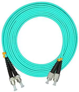 15Meters 49ft FC to ST Duplex 50/125 10G OM3 Multi-Mode Fiber Optic Cable Jumper Optical Patch Cord FC-ST 15Meters 49ft FC to ST Duplex 50/125 10G OM3 Multi-Mode Fiber Optic Cable Jumper Optical Patch Cord FC-ST