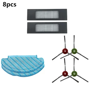 Side brush HEPA filter mop cloth compatible with Ecovacs deebot ozmo T8 T8max T9max N10PLUS robot vacuum cleaner accessories Side brush HEPA filter mop cloth compatible with Ecovacs deebot ozmo T8 T8max T9max N10PLUS robot vacuum cleaner accessories