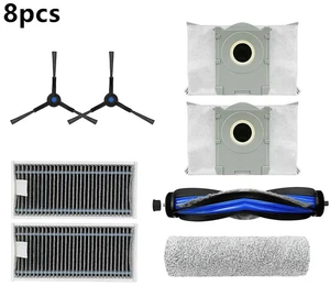 Main brush/roller brush/side brush/filter/dust bag compatible with Ecovacs x8 pro/x8 plus robot vacuum cleaner accessories Main brush/roller brush/side brush/filter/dust bag compatible with Ecovacs x8 pro/x8 plus robot vacuum cleaner accessories
