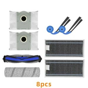 Compatible with ECOVACS T80S/T80S PRO Robot Vacuum Main Brush/Side Brush/Dust Bag/Filter/Roller cloth Accessories Compatible with ECOVACS T80S/T80S PRO Robot Vacuum Main Brush/Side Brush/Dust Bag/Filter/Roller cloth Accessories