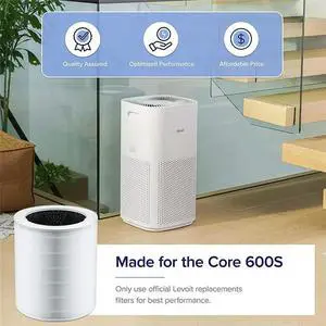 Hepa Filter for LEVOIT Core 600S-RF Air Purifier Replacement Filter, Core 600S-RF, 2Pack Hepa Filter for LEVOIT Core 600S-RF Air Purifier Replacement Filter, Core 600S-RF, 2Pack