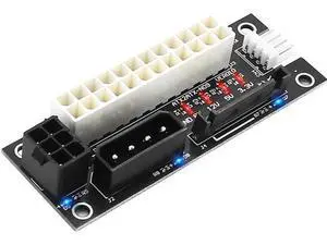 ADD2PSU Power Supply Connector 4 in 1 Molex 4Pin/SATA/ATX 6Pin/4Pin Dual PSU Multiple Power Supply Adapter, Synchronous Power Board, Add 2PSU with Power LED (Black) ADD2PSU Power Supply Connector 4 in 1 Molex 4Pin/SATA/ATX 6Pin/4Pin Dual PSU Multiple Power Supply Adapter, Synchronous Power Board, Add 2PSU with Power LED (Black)