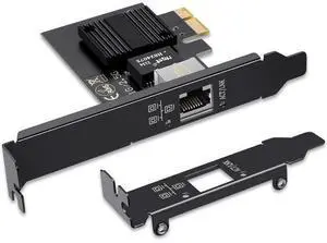 2.5GBase-T PCI Express Gigabit Network Card for Gaming, Streaming, 2.5G/1G/100Mbps PCIe Ethernet Network Adapter RJ45 LAN Controller for PC, Support Windows 10/11, Standard & Low-Profile Brackets 2.5GBase-T PCI Express Gigabit Network Card for Gaming, Streaming, 2.5G/1G/100Mbps PCIe Ethernet Network Adapter RJ45 LAN Controller for PC, Support Windows 10/11, Standard & Low-Profile Brackets