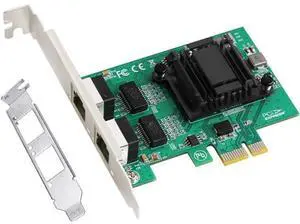 2-Port Gigabit PCIe SFP Network Card 1000M Dual Ports PCI Express Ethernet Adapter with Intel 82571EB LAN NIC Card for Support PXE for Windows/Windows Server/Linux with Low Profile 2-Port Gigabit PCIe SFP Network Card 1000M Dual Ports PCI Express Ethernet Adapter with Intel 82571EB LAN NIC Card for Support PXE for Windows/Windows Server/Linux with Low Profile