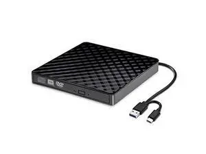 External CD DVD Drive, USB 3.0 and Type-C Portable CD DVD +/-Rw Drive Reader, DVD/CD ROM Burner Rewriter, Slim Optical DVD Drive for Laptop, Desktop (8X, External CD DVD Drive, Black) External CD DVD Drive, USB 3.0 and Type-C Portable CD DVD +/-Rw Drive Reader, DVD/CD ROM Burner Rewriter, Slim Optical DVD Drive for Laptop, Desktop (8X, External CD DVD Drive, Black)