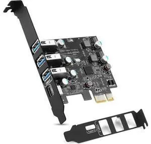 PCI-E to USB 3.0 Type C +3 Type A Expansion Card - Interface USB 3.0 4-Port Express Card Desktop Supports UASP with Low Profile Bracket for Windows MAC Pro Linux PCI-E to USB 3.0 Type C +3 Type A Expansion Card - Interface USB 3.0 4-Port Express Card Desktop Supports UASP with Low Profile Bracket for Windows MAC Pro Linux