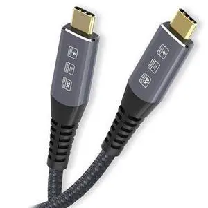 USB4 USB4.0 USB-C Type-C Male to USB-C Type-C Male USB4 Cable 40Gbps with 100W Charging Compatible 1.8M USB4 USB4.0 USB-C Type-C Male to USB-C Type-C Male USB4 Cable 40Gbps with 100W Charging Compatible 1.8M