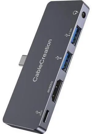 CableCreation for iPad Pro USB C Hub, 5 in 1 Microsoft Surface USB C Hub Adapter with 4K HDMI, 3.5mm Headphone Jack, USBC 100W PD Charging 5Gbps USB, iPad Headphone Adapter Multiport for iPad CableCreation for iPad Pro USB C Hub, 5 in 1 Microsoft Surface USB C Hub Adapter with 4K HDMI, 3.5mm Headphone Jack, USBC 100W PD Charging 5Gbps USB, iPad Headphone Adapter Multiport for iPad