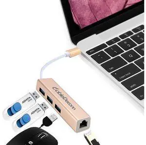 CableDeconn thunderbolt 3 usb3.1 Type-c to 3 Port USB 3.0 hub USB-C To RJ45 Gigabit Ethernet Wired Network LAN Adapter For apple new Macbook CableDeconn thunderbolt 3 usb3.1 Type-c to 3 Port USB 3.0 hub USB-C To RJ45 Gigabit Ethernet Wired Network LAN Adapter For apple new Macbook