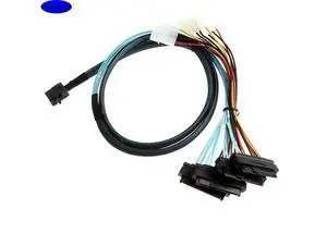 MINI SAS HD SFF-8643 to 4 Ports SAS SFF-8482 with POWER Server Connection Cable MINI SAS HD SFF-8643 to 4 Ports SAS SFF-8482 with POWER Server Connection Cable